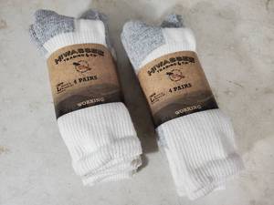 lot 175 image: 8 New Pairs Hiwassee Cotton Work Socks
