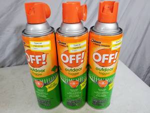 lot 195 image: 3 New Cans of Off Outdoor Bug Fogger