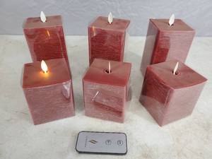 lot 198 image: 6 Flameless Luminara Candles with Remote