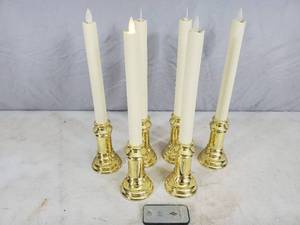 lot 240 image: 6 Luminara Flameless Battery Powered Candles