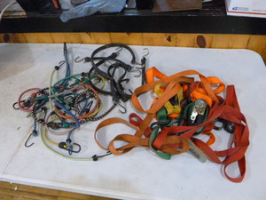 lot 72 image: Bungee Cords, Tarp Straps and Ratchet Straps