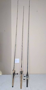lot 84 image: Three Fishing Rods and Reels
