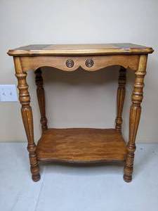 lot 298 image: High Quality Solid Wood End Table