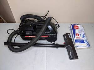 lot 247 image: Hoover Canister Vacuum w Bags