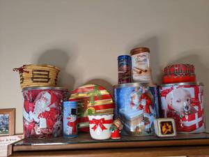 lot 176 image: Christmas Tins, Etc.