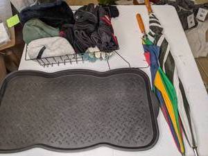 lot 197 image: Umbrellas, Winter Hats, Gloves, Etc.