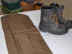 lot 198 image: Mickey Mouse Paratrooper Boots & Insulated Chaps