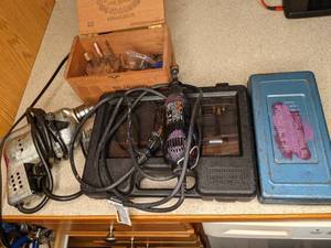 lot 230 image: Two Drills, Grip Driver & Assorted Bits