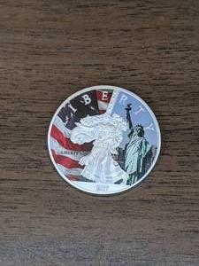 lot 137 image: Colorized 2017 American Mint Statue of Liberty Medallion