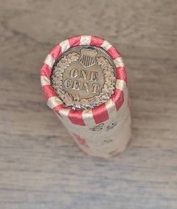 lot 144 image: Roll of Indian Head Pennies 1860-1909