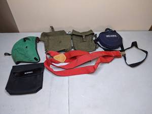 lot 37 image: Canteen, Binoular Bag, Carrying Cases, Suspenders