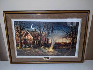 lot 62 image: Terry Redlin Limited Edition Framed Autumn Evening Print with COA