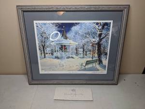 lot 69 image: Framed, Signed and Numbered Charles Peterson Print The Carolers