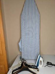 lot 155 image: Ironing Board, Iron & Hangers