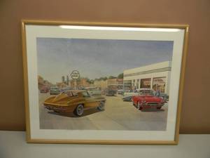 lot 11 image: JACK SCHMITT - CITY SERVICE - HAND SIGNED AND NUMBERED LIMITED EDITION - WITH COA  #102 OF 750 - PROFESSIONALLY FRAMED - GREAT PIECE - APPROX 27 BY 21 - SEE PICTURES