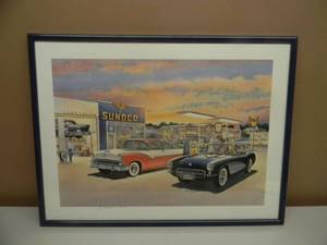 lot 12 image: JACK SCHMITT - RUSH HOUR - HAND SIGNED AND NUMBERED LIMITED EDITION - WITH COA  #128 OF 750 - PROFESSIONALLY FRAMED - GREAT PIECE - APPROX 27 BY 20 - SEE PICTURES