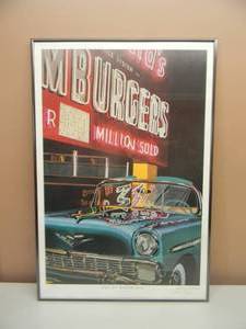 lot 14 image: DAVID CHAPPLE - ERA OF NOSTALGIA - HAND SIGNED AND NUMBERED LIMITED EDITION -  #194 OF 1000 - PROFESSIONALLY FRAMED - GREAT PIECE - APPROX 21 BY 32 - SEE PICTURES