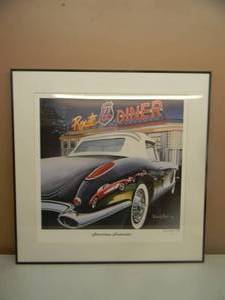 lot 16 image: DAVID CHAPPLE  - AMERICAN MEMORIES - HAND SIGNED AND NUMBERED LIMITED EDITION -  WITH COA - #10 OF 500 - PROFESSIONALLY FRAMED - GREAT PIECE - APPROX 31 BY 31 - SEE PICTURES