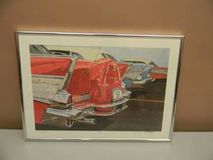 lot 17 image: D. McCRARY FIFTY SEVEN - HAND SIGNED AND NUMBERED LIMITED EDITION -  #156 OF 750 - PROFESSIONALLY FRAMED - GREAT PIECE - APPROX 18 BY 13 - SEE PICTURES