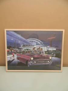 lot 19 image: MAX ALTEKRUSE DONS DRIVE IN - PROFESSIONALLY FRAMED - GREAT PIECE - APPROX 23 BY 17 - SEE PICTURES