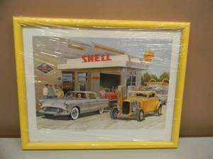 lot 21 image: JACK SCHMITT - CAR TALK - HAND SIGNED - PROFESSIONALLY FRAMED - GREAT PIECE - APPROX 15 BY 12 - SEE PICTURES