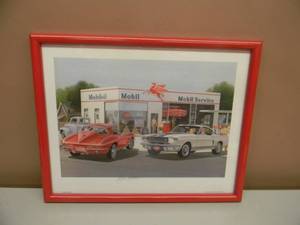 lot 24 image: JACK SCHMITT - FASTER HORSES - HAND SIGNED - PROFESSIONALLY FRAMED - GREAT PIECE - APPROX 15 BY 12 - SEE PICTURES