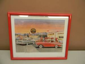 lot 29 image: JACK SCHMITT - ON THE GO - HAND SIGNED - PROFESSIONALLY FRAMED - GREAT PIECE - APPROX 15 BY 12 - SEE PICTURES