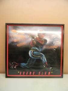 lot 50 image: GRAND SLAM BY TERRY ROSE - PROFESSIONALLY FRAMED - GREAT PIECE - APPROX 30 BY 28 - SEE PICTURES