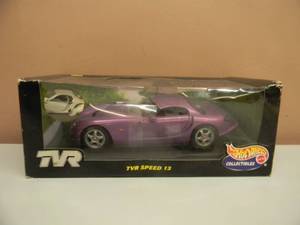 lot 56 image: HOT WHEELS TVR SPEED 12 - 118 SCALE DIECAST - NEW IN BOX - BOX HAS SOME DAMAGE - SEE PICTURES