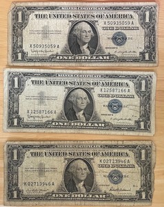 Three Different $ Silver Certificates