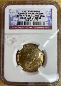2007-P FDOI Washington Dollar Coin NGC BU