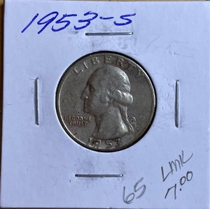 1953-S Washington Silver Quarter