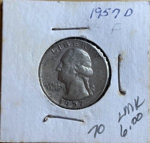 1957-D Washington Silver Quarter