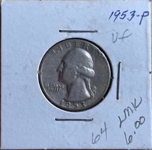 1953 Washington Silver Quarter