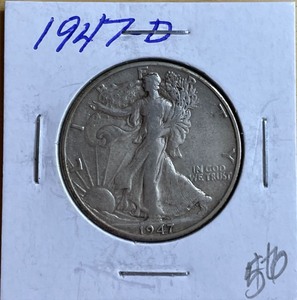 1947-D Walking Liberty Half Dollar
