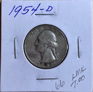 1954-D Washington Silver Quarter