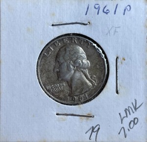 1961 Washington Silver Quarter