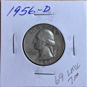 1956-D Washington Silver Quarter