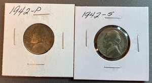 1942 Silver War Nickels P & S