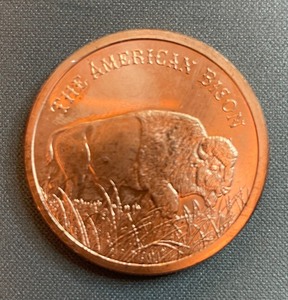 Bison 1 ounce Copper Round