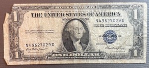 1935E $1 Silver Certificate - N 49627029 G