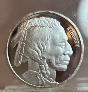 One Troy Ounce Silver Round -