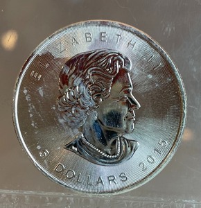 One Troy Ounce Silver Canadian Maple Leaf -