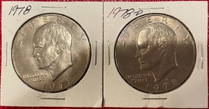 Two Eisenhower Dollars - 1978 P & D