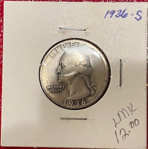 1936-S Washington Silver Quarter