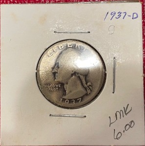 1937-D Washington Silver Quarter