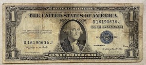 1935G Dollar Silver Certificate - D16190636J