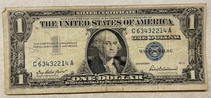 1957 Dollar Silver Certificate - C63432214A