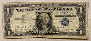 1957B One Dollar Silver Certificate - T13255070A