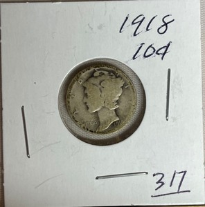 1918 Mercury Dime